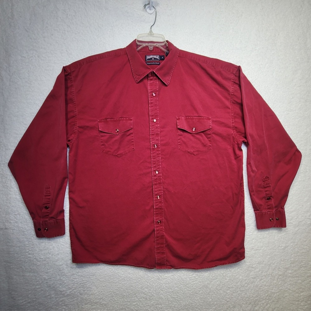 Panhandle Slim Red Western Shirt Pearl Snap
